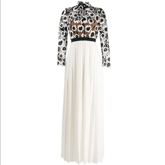 NWT Self Portrait Floral Abstract Guipure Maxi Dress US4 - Picture 1 of 5